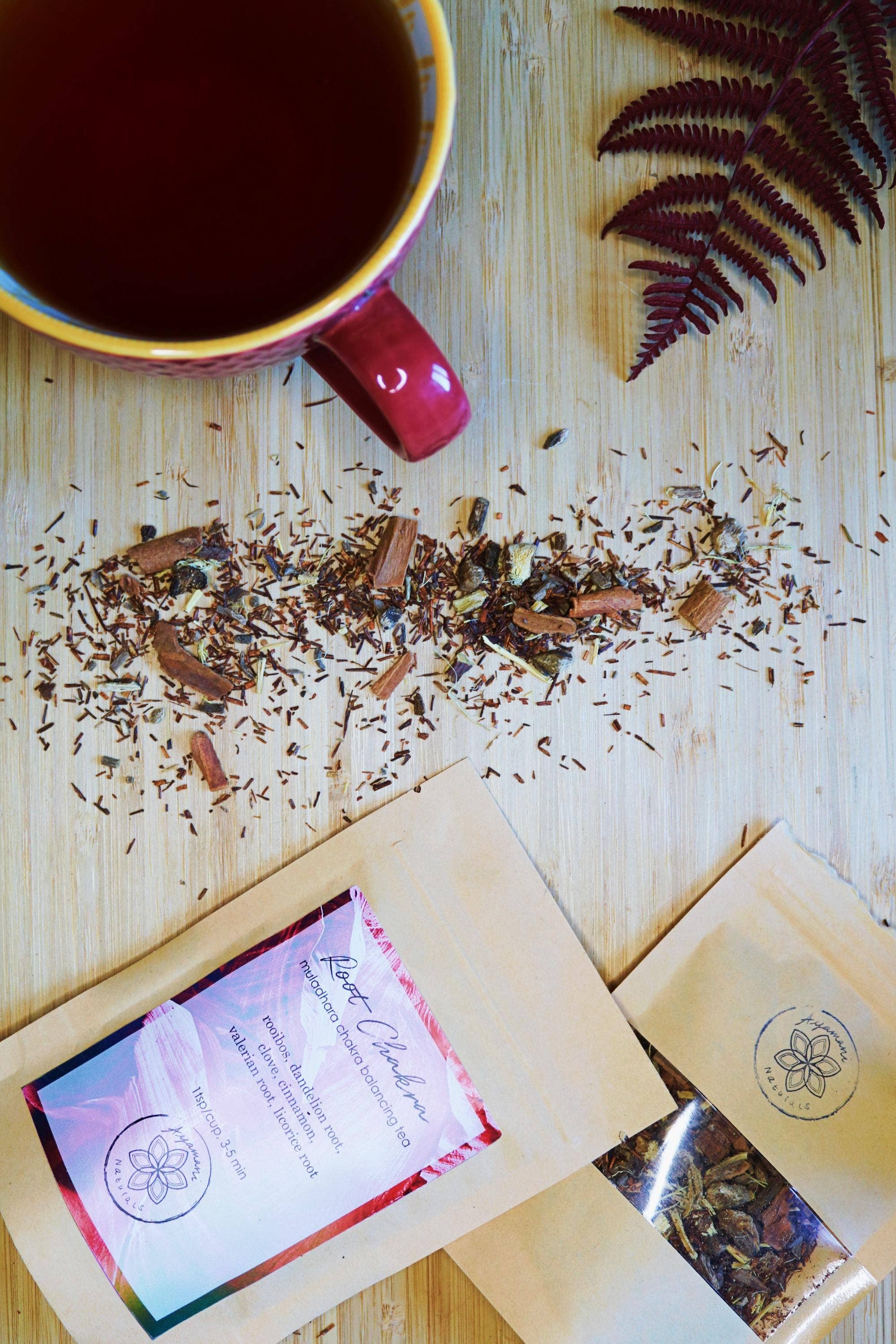 Ayamani Naturals - Wholesale Loose Tea - Root Chakra Balancing Herbal Tea with Rooibos and Valerian8