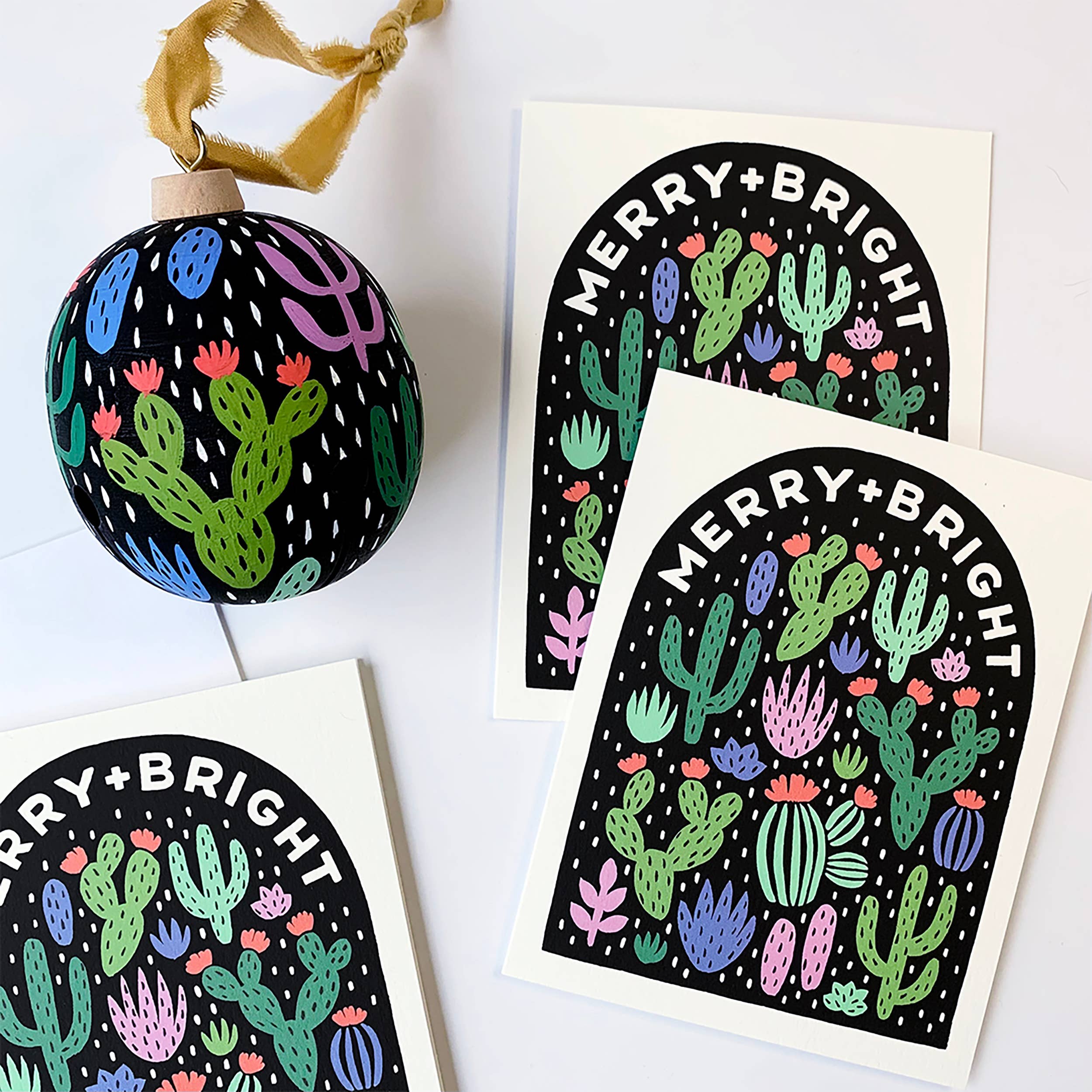 Wild Hart Paper - Wholesale Christmas Card - Merry and Bright Card1