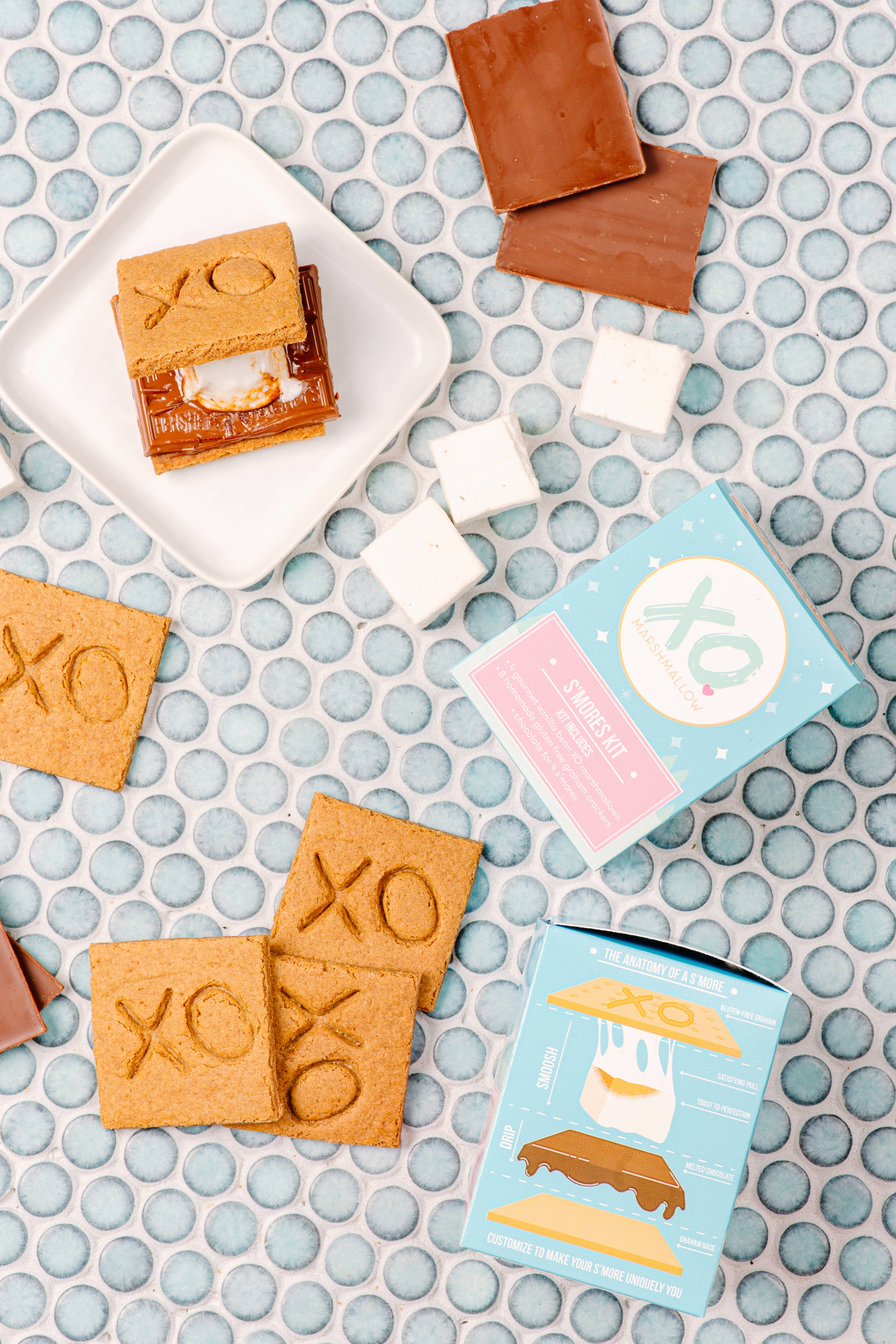 XO Marshmallow - Wholesale DIY Food Kit - S'mores Kits for 4 / Gluten Free / Gift Box / Corporate Gift4
