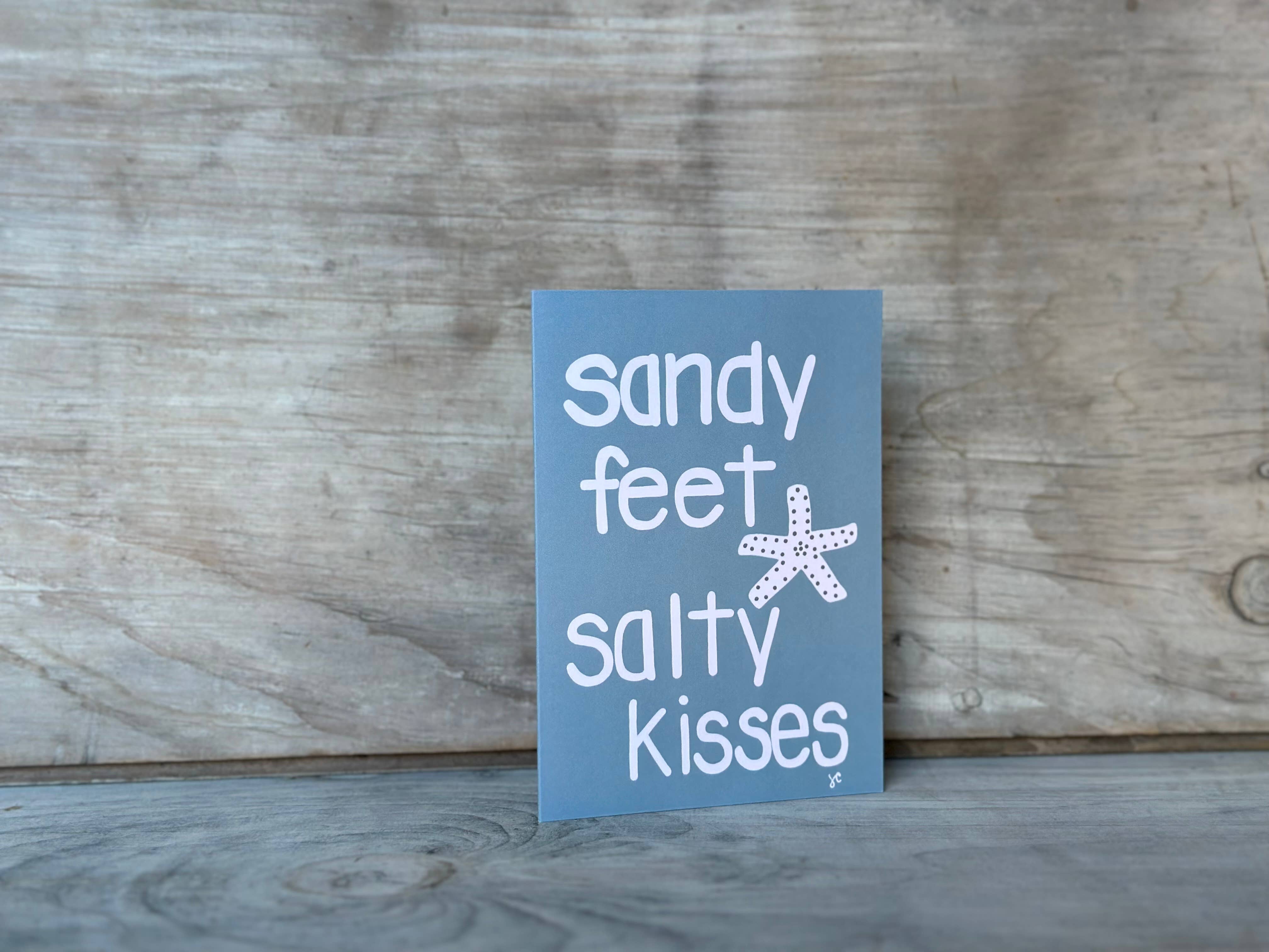 Citrus Daisy - Vendita all'ingrosso Biglietti di auguri generici - Carta Piedi Sabbiosi Baci Salati4