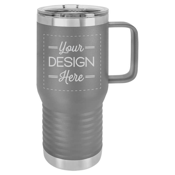 Custom Artwork Insulated Travel Mug & Lid, 20 oz for wholesale by Susquehanna Glass Company