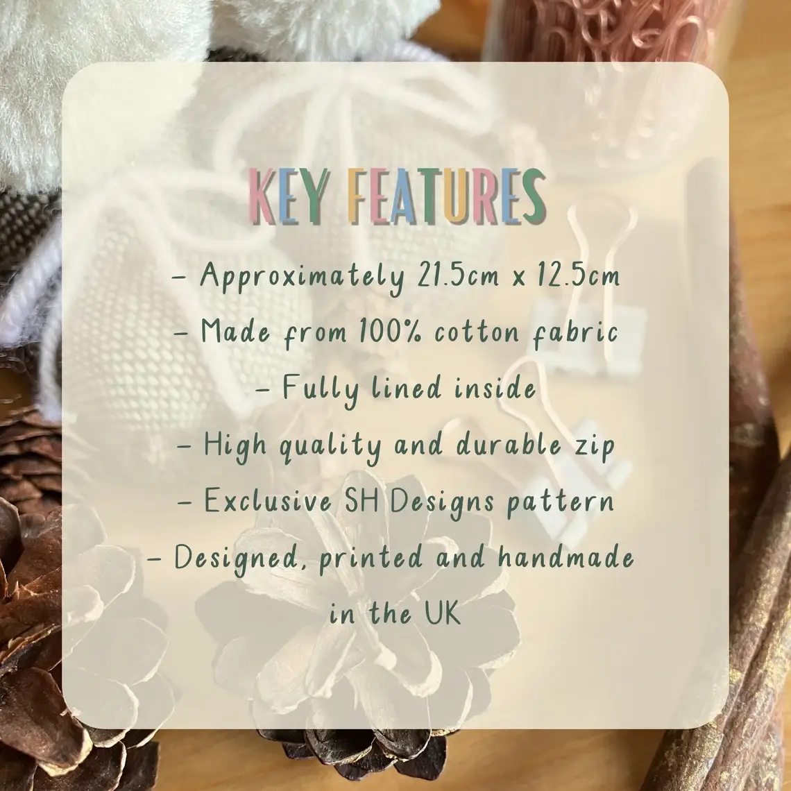 SH Designs – wholesale Pencil case/pouch – Blue and Orange Floral Handmade Zipped Pencil Case 1