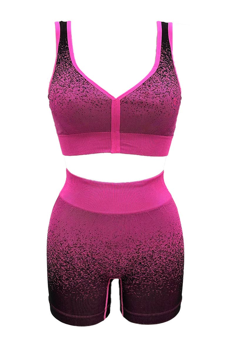 Assorted Bicolor Sport Comfort Bra + Cyclist Set/T33102 for wholesale on Faire4