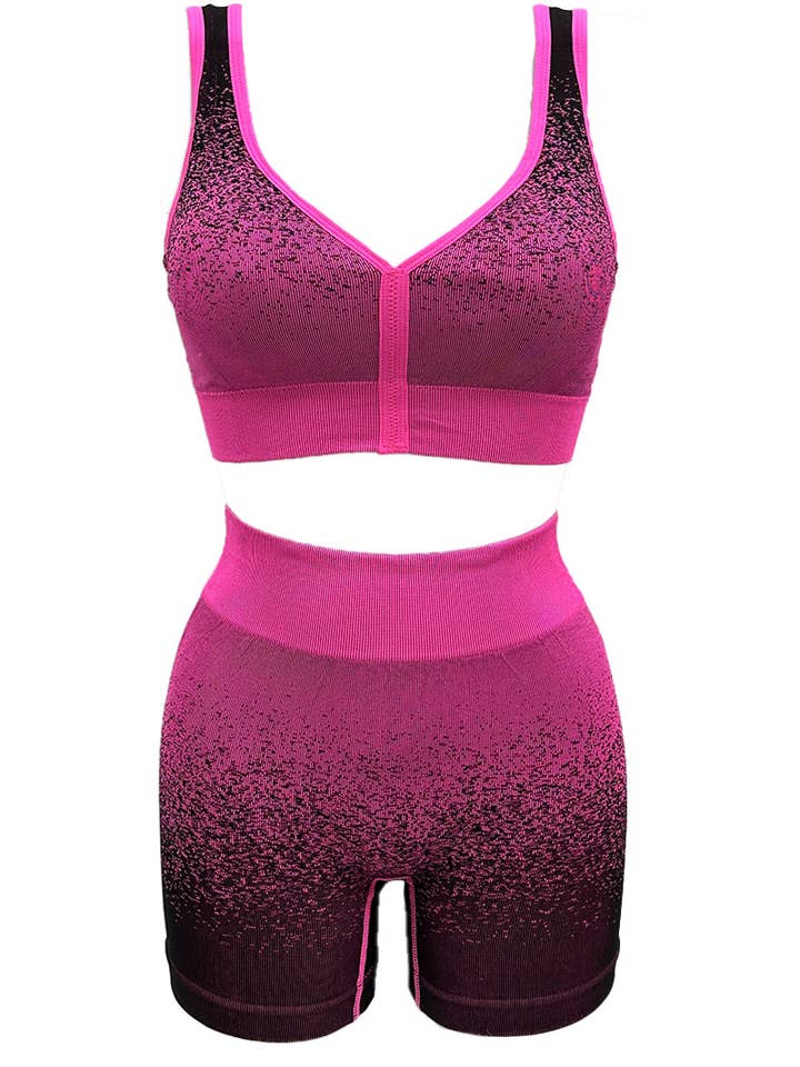 Assorted Bicolor Sport Comfort Bra + Cyclist Set/T33102 for wholesale on Faire4