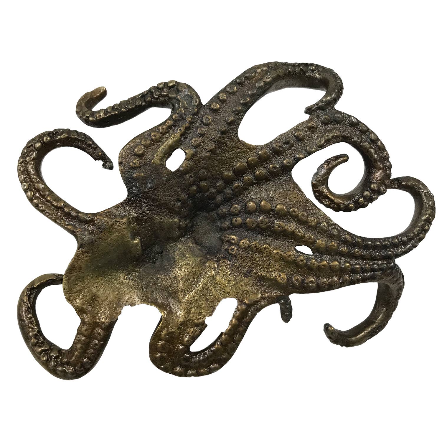 Madison Bay Co. - Historical Home Decor Reproductions – Großhandel Briefbeschwerer – Oktopus-Papiergewicht mit antiker Messingbeschichtung, 14 cm3