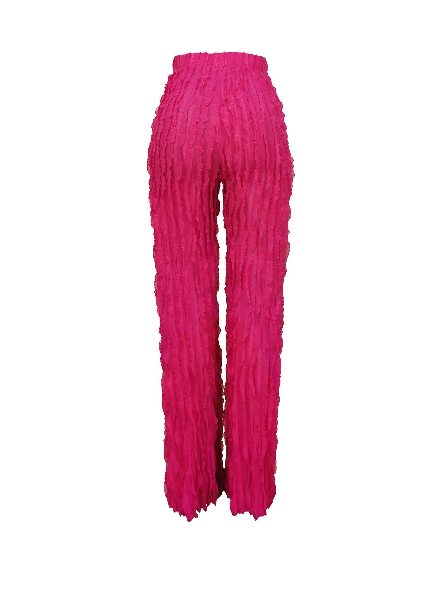 MB Fashion Wholesale - Wholesale Pants - Women's - MB FASHION High-Waisted Ruffle Wide-Leg Pants 1873LY28