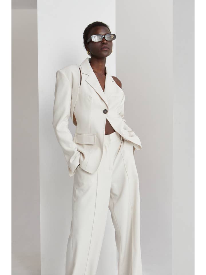 BONE CX8548 - Penelope Two Piece Bolero Blazer Set for wholesale on Faire
