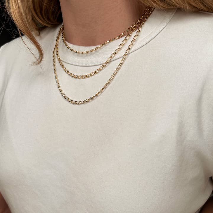 GoldFi - Wholesale Schakelketting - 18-karaats gouden ketting met lichte draaischakelaar