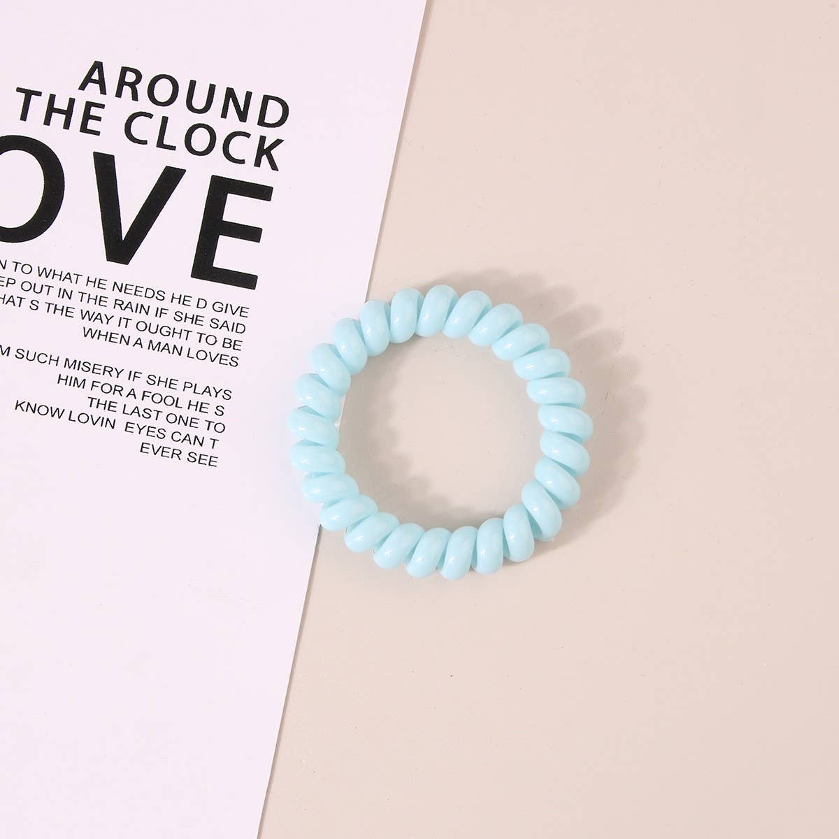 NINEXIS - Wholesale Hair Tie - CWAHA1108_Simple Phone Line Hair Tie  8