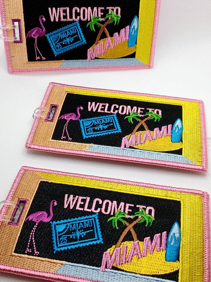 Bienvenue chez Miami Luggage Tag pour la vente par FUNNYBAGTAGS by Cukiegirl