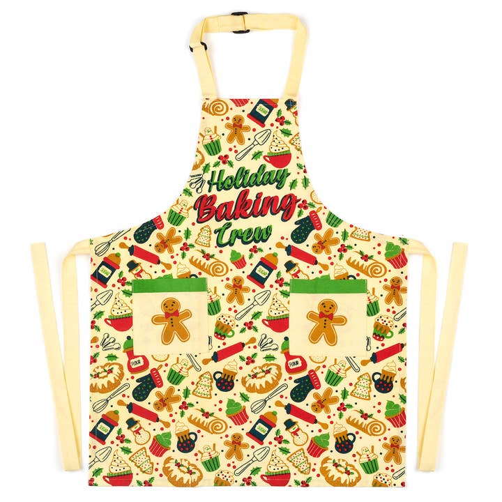 Lavley - Wholesale Apron - Kids - Holiday Baking Crew - Funny Kids Christmas Baking Apron