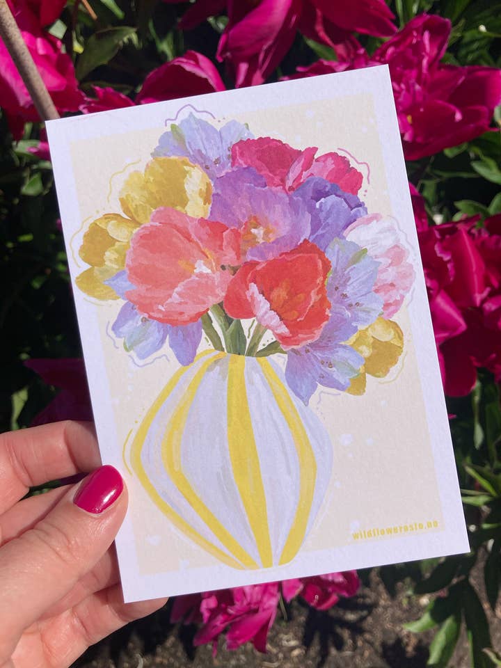 Postcard A6 # 0074 for wholesale by Wildflower Oslo