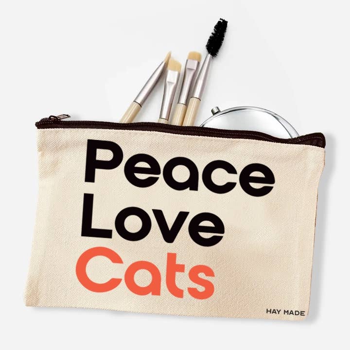 Kat lærredspung til makeup, skriveredskaber og mere | Fred for engroshandel hos Happy Campurr