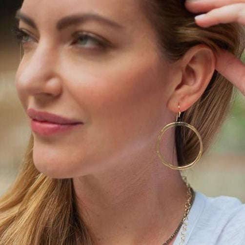 erin gray - Wholesale Dangle Earrings - Hoop No. 17 Wire Wrapped1