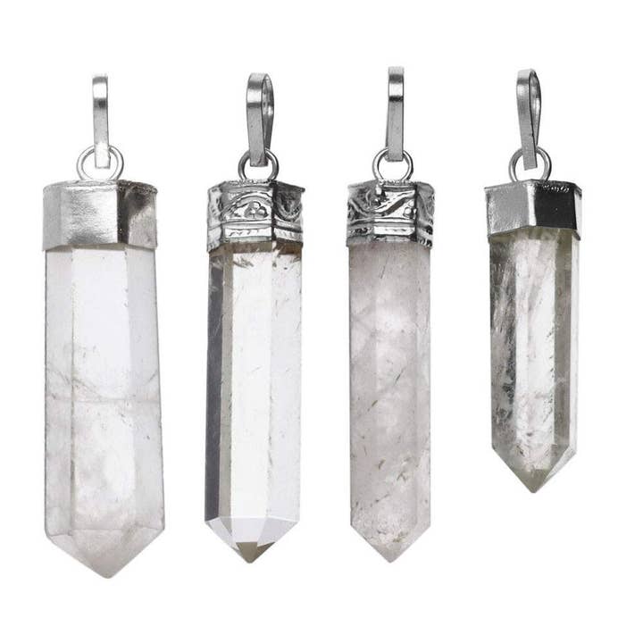 Vives de la Cortada S.L - Wholesale Individual Charm/Pendant - Quartz Point Pendant in Silver Plating1