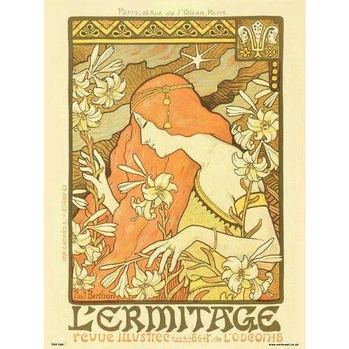 On The Wall Art Ltd - Vendita all'ingrosso Stampa artistica - Poster Art nouveau di Paul Berthon Lermitage, stampa artistica 30 x 40 cm