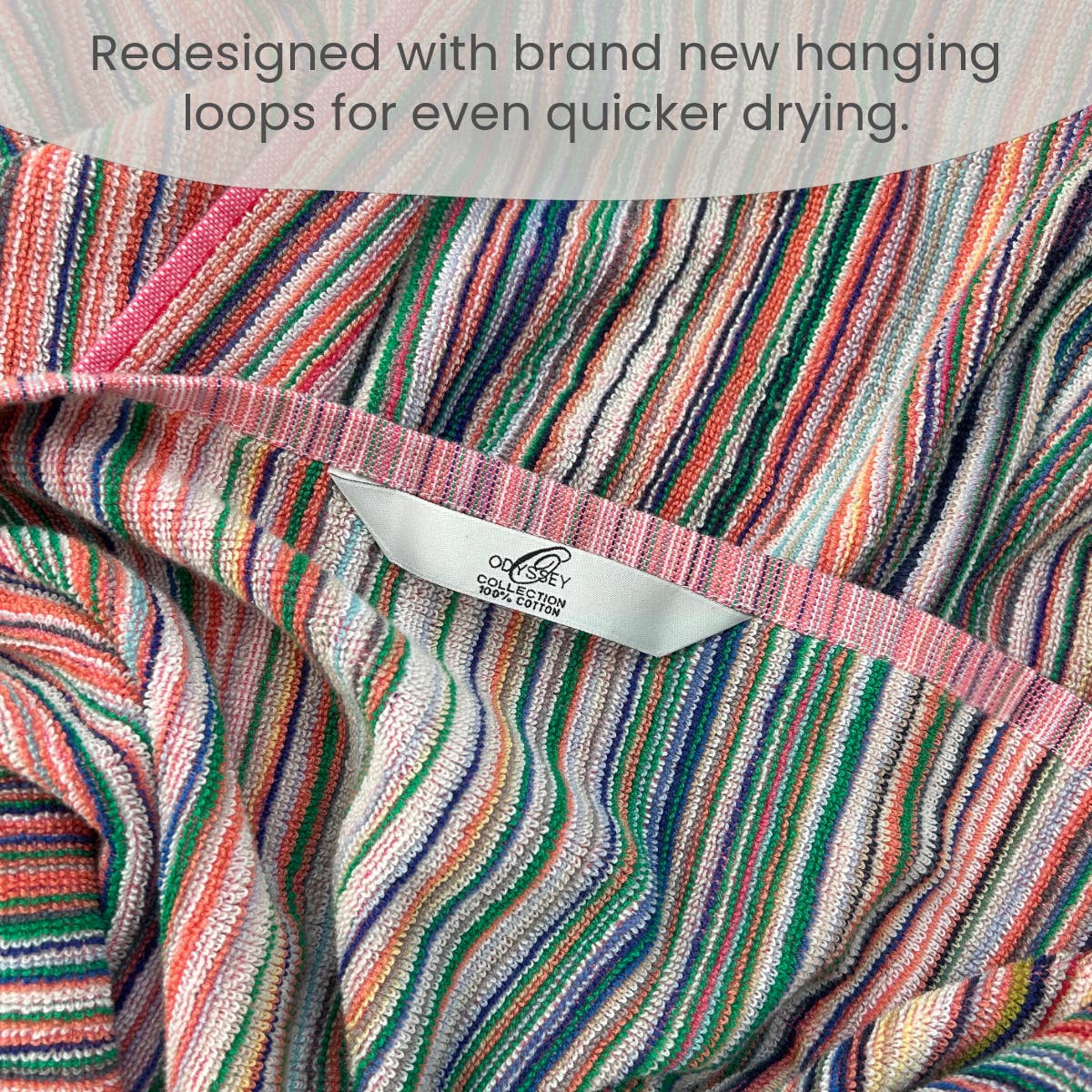 Allure Bath Fashions – wholesale Bath towel – Recycled Cotton Towels - Striped, Lightweight Remnant Yarn3