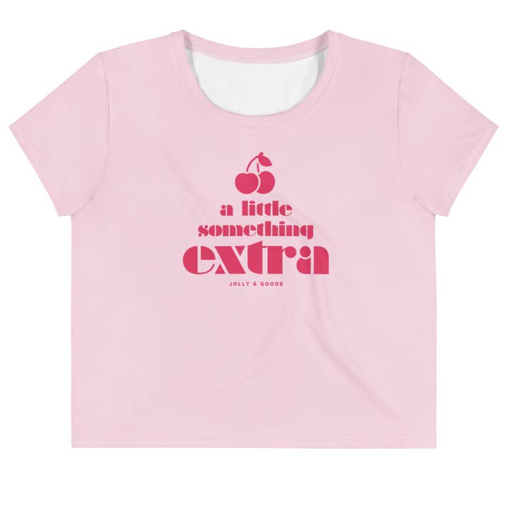 A Little Something Extra Cherry On Top Crop Tee for wholesale by Jolly & Goode