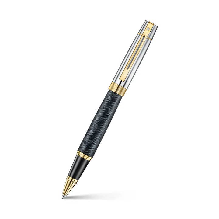 Sheaffer - 300 Engraved Matt Black Barrel And Shiny Chrome Cap,PVD Gold Trims RB for wholesale by Sheaffer Pens