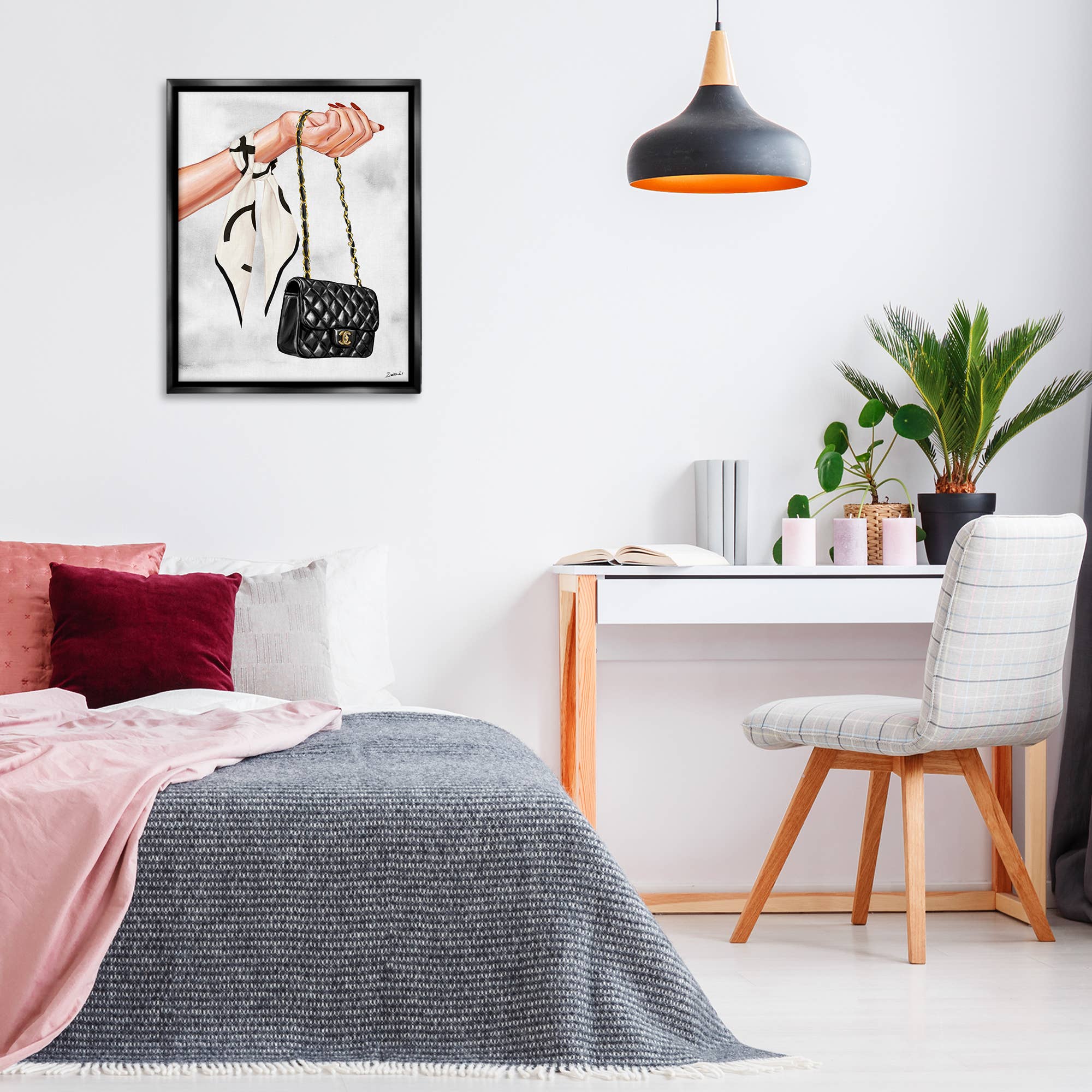 Stupell Industries – wholesale Wall decor – Kids & Baby – Black Handbag on Wrist Floater Framed Art5