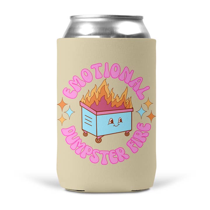 tcbco - Wholesale Drink Huggers & Koozies - Emotional Dumpster Fire Koozie1