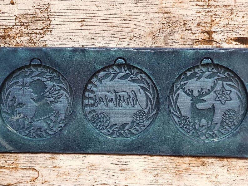 Mr Resin – wholesale Craft supplies – Christmas Baubles Silicone Mould0