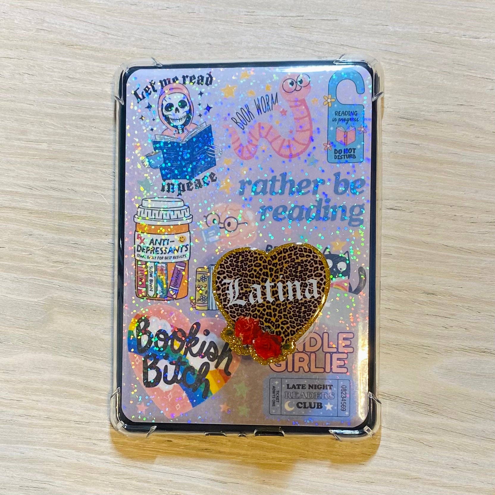 Kailex Boutique Wholesale - Wholesale Phone Grip - Latina Leopard Heart E-Reader, Phone Grip for all Devices - Magnetic or Adhesive4