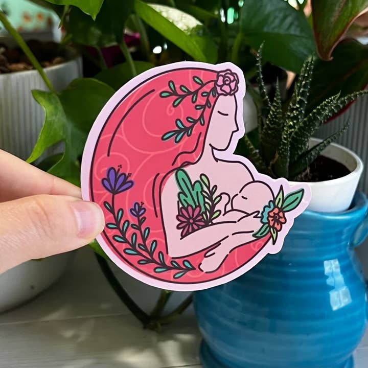 Mama Breastfeeding Sticker for wholesale by Scarlett Rose Galaxy