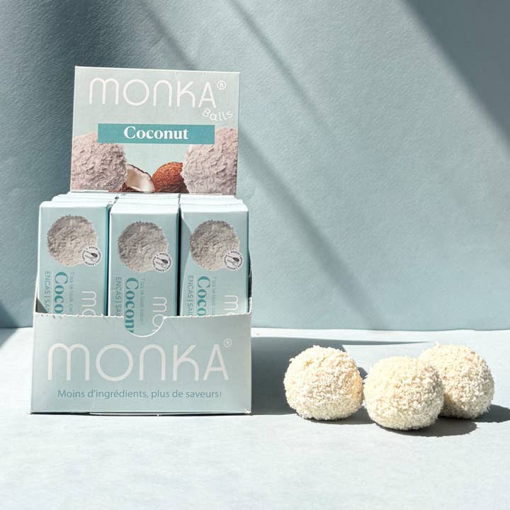 Monday Box - Wholesale Snack Bar - Monka Balls - Coconut x12 boxes