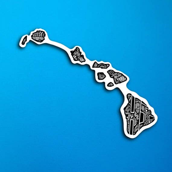 Hawaii State Sticker (WATERPROOF) for wholesale by Zenspire Designs