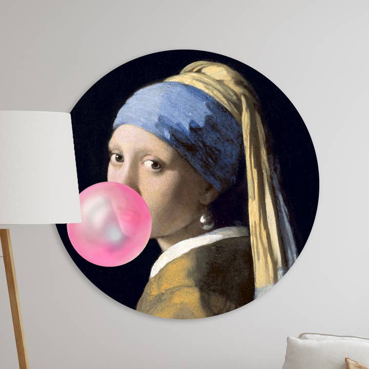 Cercle mural - Perle Bubblegum - Dibond de qualité supérieure pour la vente par Sferico
