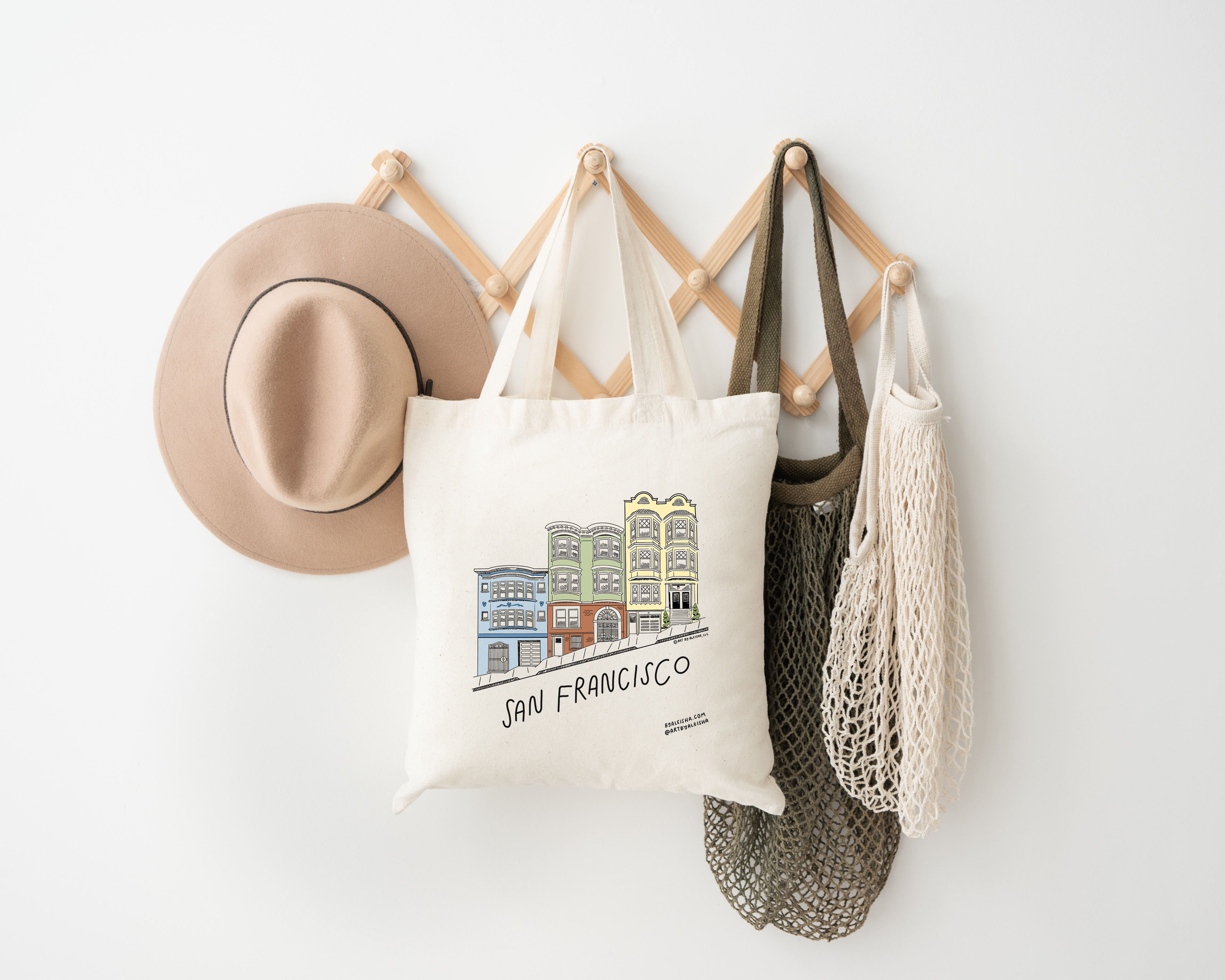 By Aleisha - Wholesale Tote Bag - Unisex - Home Sweet San Francisco Tote1