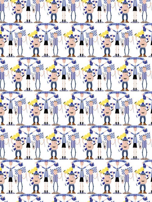 GW57 Kilmarnock Supporters Giftwrap for wholesale by Pink Pig