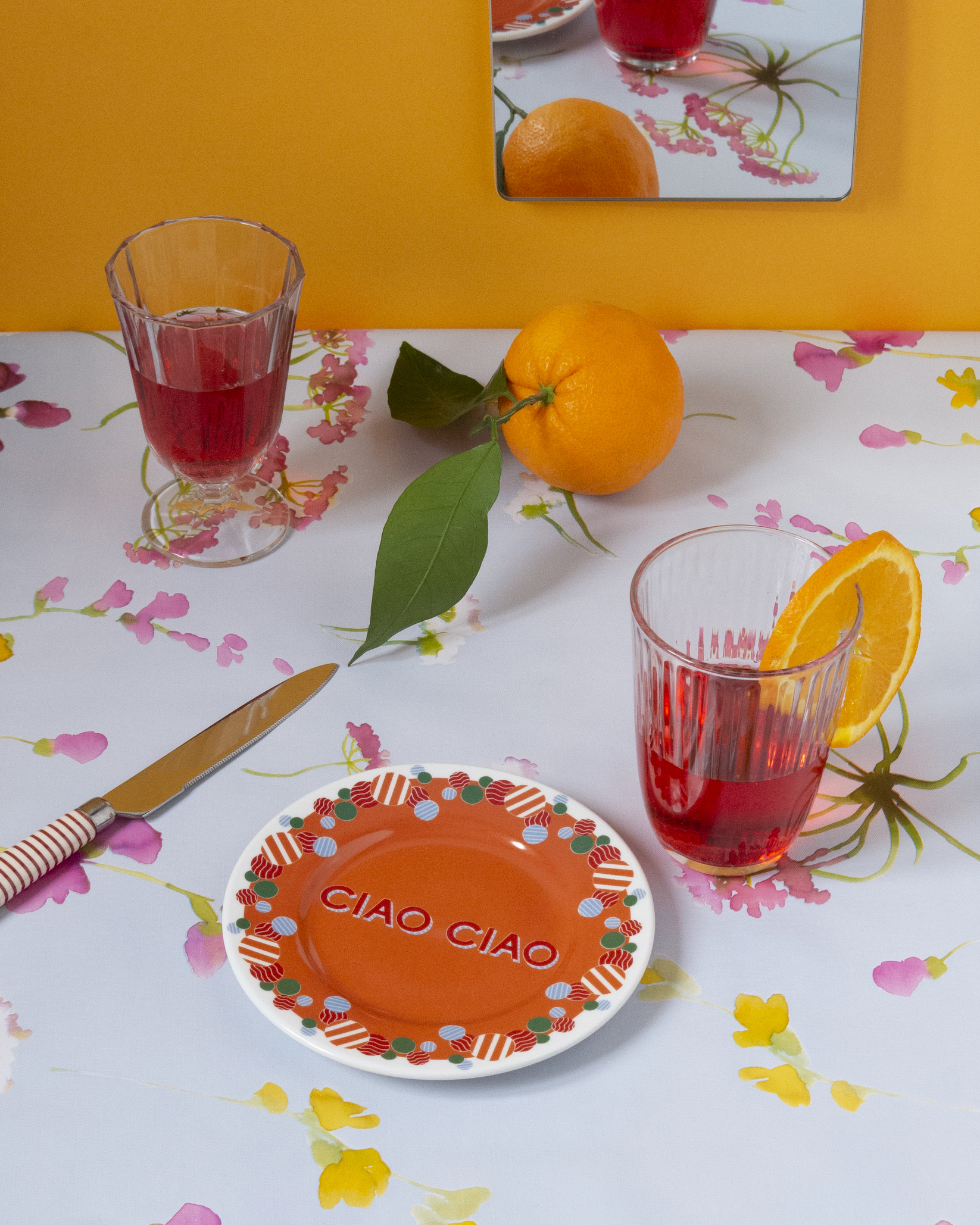 ilaria.i - Wholesale Dinner Plate - CIAO CIAO - Porcelain plate with writing, made in Italy1