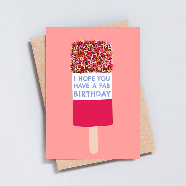 I Hope You Have a Fab Birthday Greeting Card for wholesale by The Type Club