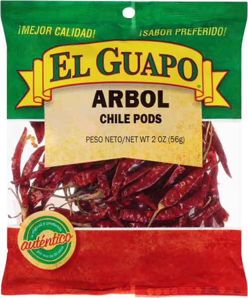 Hudson Meat Company - Wholesale Dried Spice - CHILI DRY PEPPER ARBOL WHOLE 56GR     -     EL GUAPO0