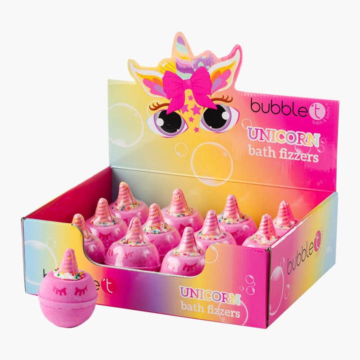 Bubble T Cosmetics - Wholesale Bath bomb/fizz - Sweetea Shop Unicorn Bath Bomb Fizzers POS unit (12 x 150g)0