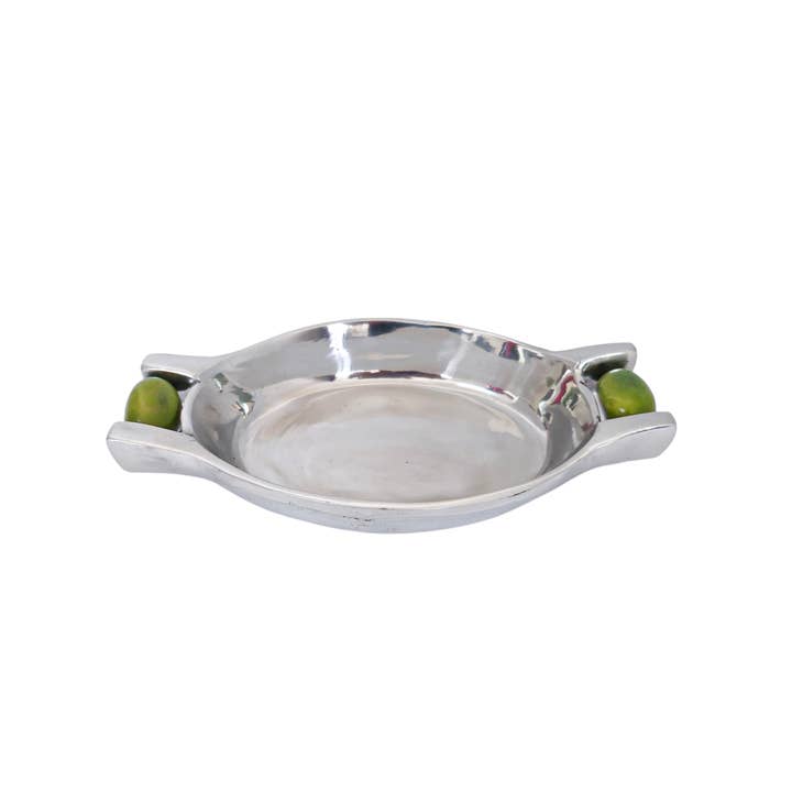 BLISSARA - Wholesale Serving Tray - Serving Tray with Ivory-like Handles - Pewter Tray
