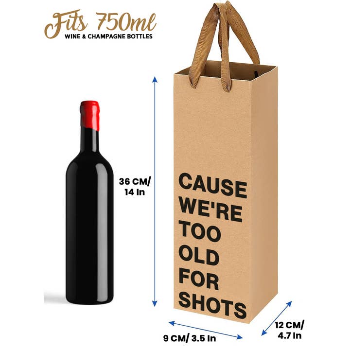MilkToast Brands - Wholesale Wine Gift Bag - "Cheaper than therapy" Wine Gift Bag3