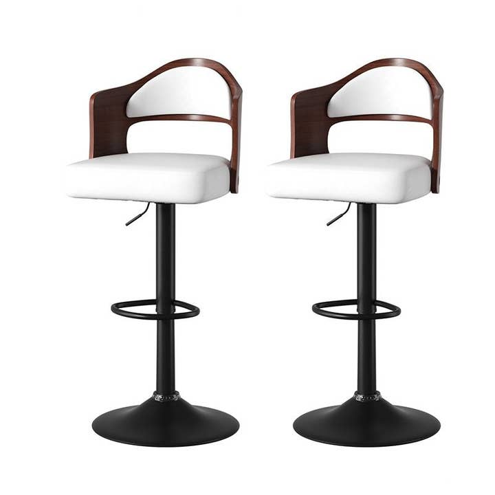 BlakOutlet - Wholesale Stool - Set of 2 Wooden Barstools PU Leather Upholstered Bar Chairs15