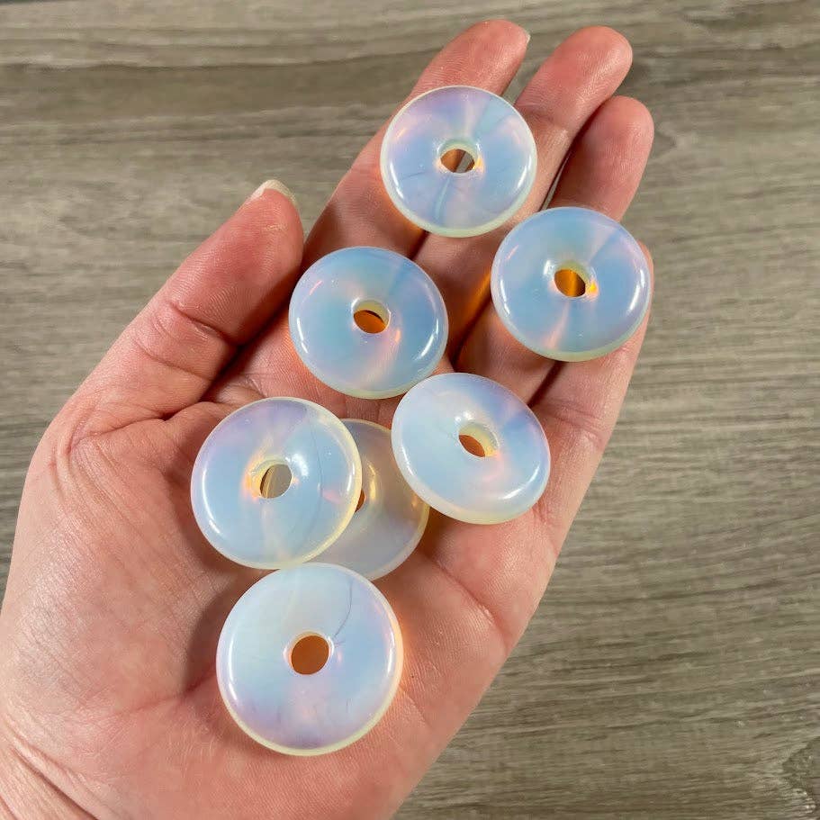 Keystone Crystals - Wholesale Spiritual Stone/Crystal - Donut Pi Stone 30mm Gemstone Pendant –  Strung or Plain39