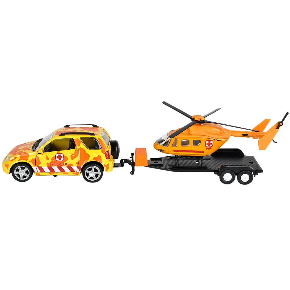 The Toy Network - Wholesale Toy Set - Kids - SAFARI DIECAST 4 X 4 ROVER AND HELICOPTER0