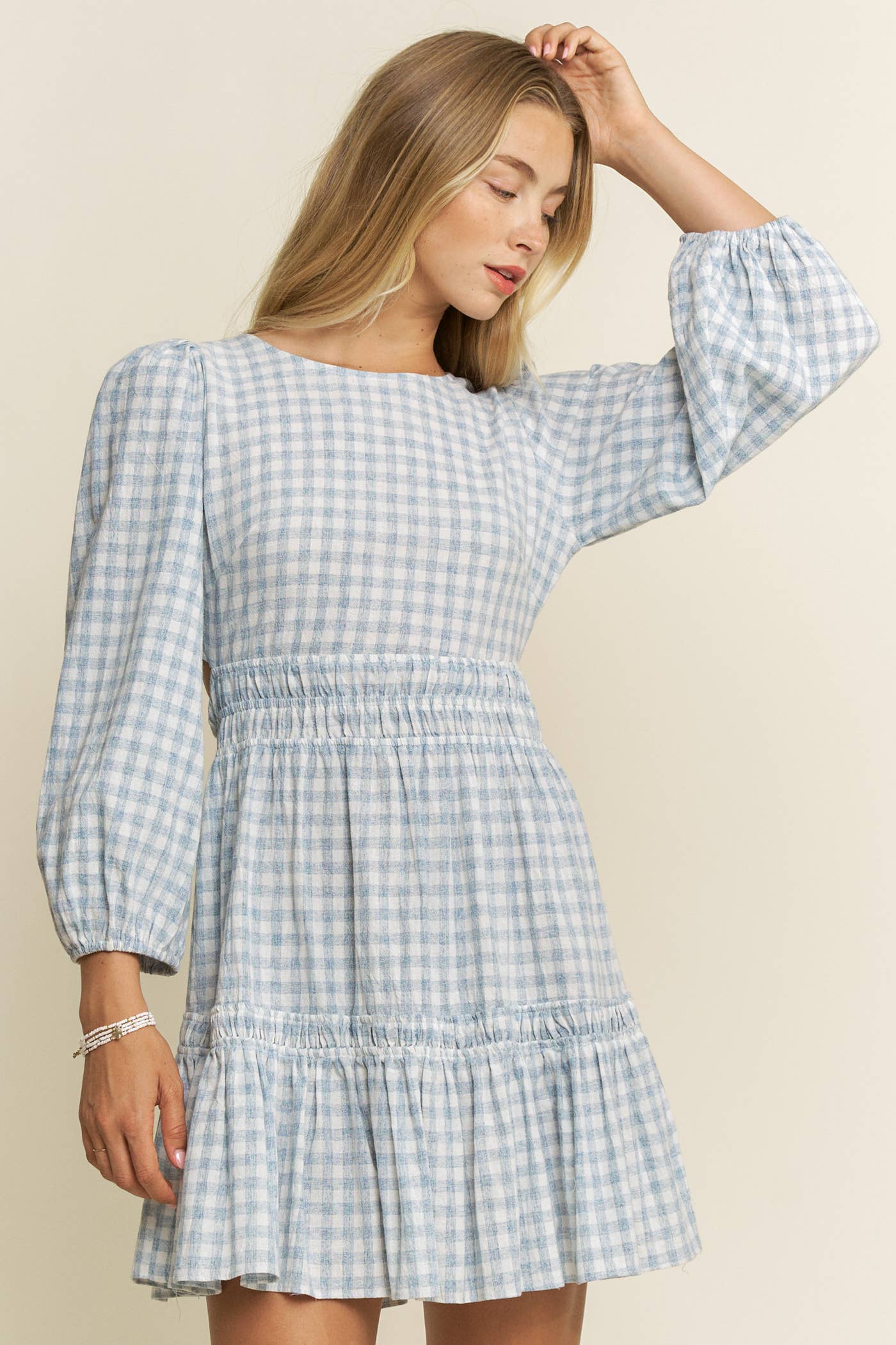 Hersy - Wholesale Dress - Women's - THE GINGHAM GARDEN DRESS - HD004023