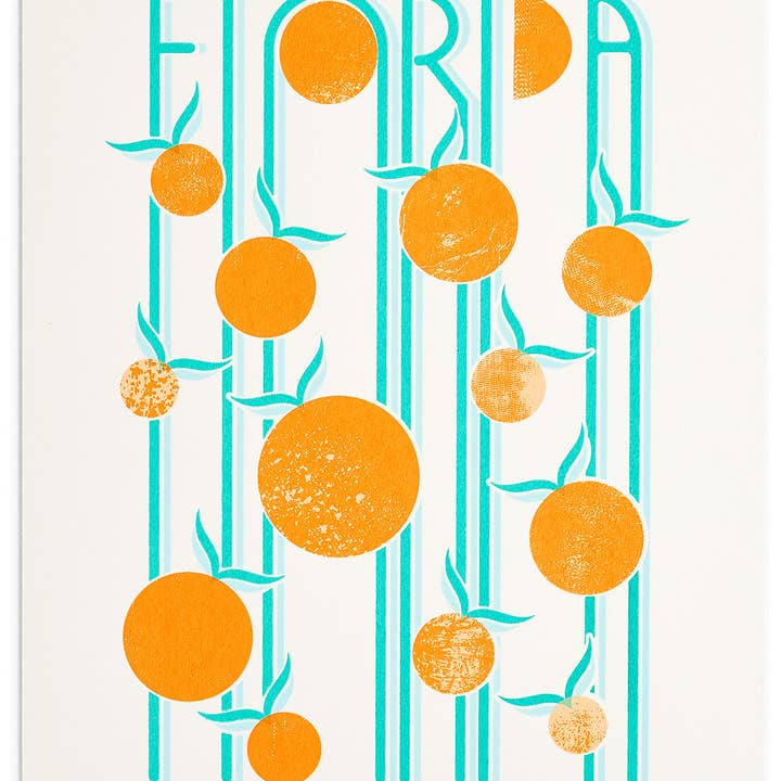 Citrusy State - Florida Oranges - Wall Art Print - 11x14 for wholesale by 22nd of Never