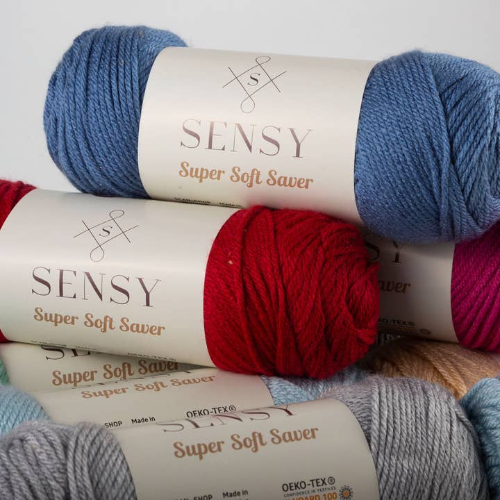 Sensy - Wholesale Yarn - Sensy Super Soft Saver Yarn, 3.5 oz, 190 Yards, Gauge 4 Medium28