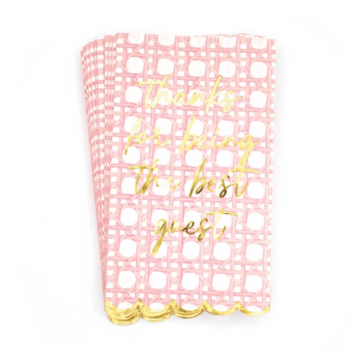 Pink Cane Paper Guest Towel Packs for wholesale by 8 Oak Lane