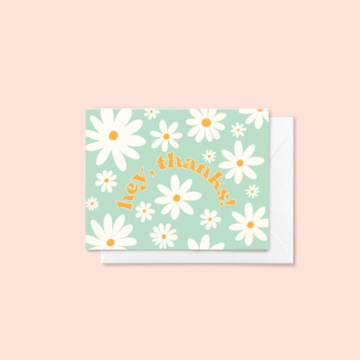 Hey Thanks! Thank You Card for wholesale by Alicia Bruce Creative