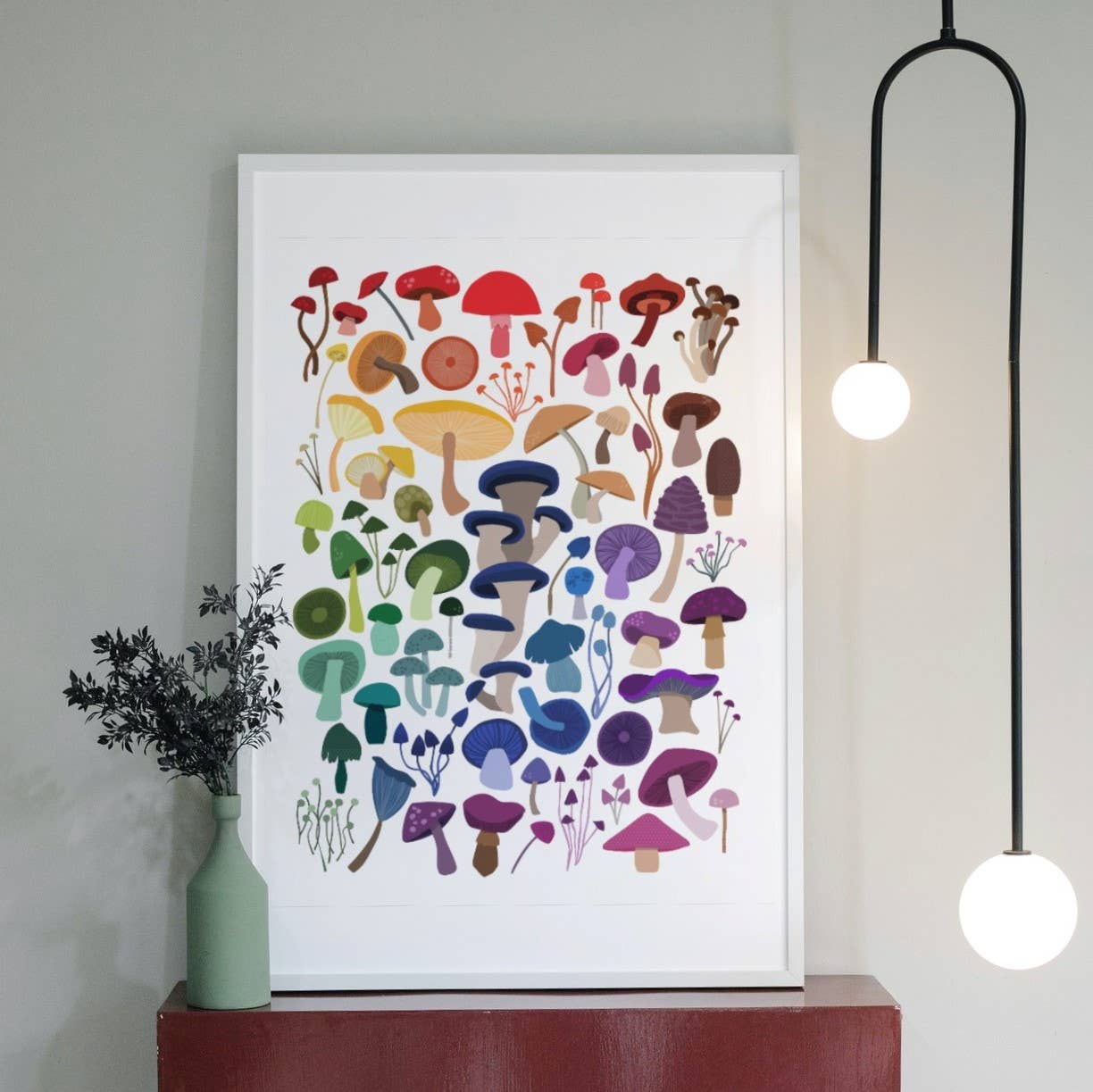 Joanne de Pace Design Studio - Wholesale Art Print - 'Rainbow Mushroom' Art Print3