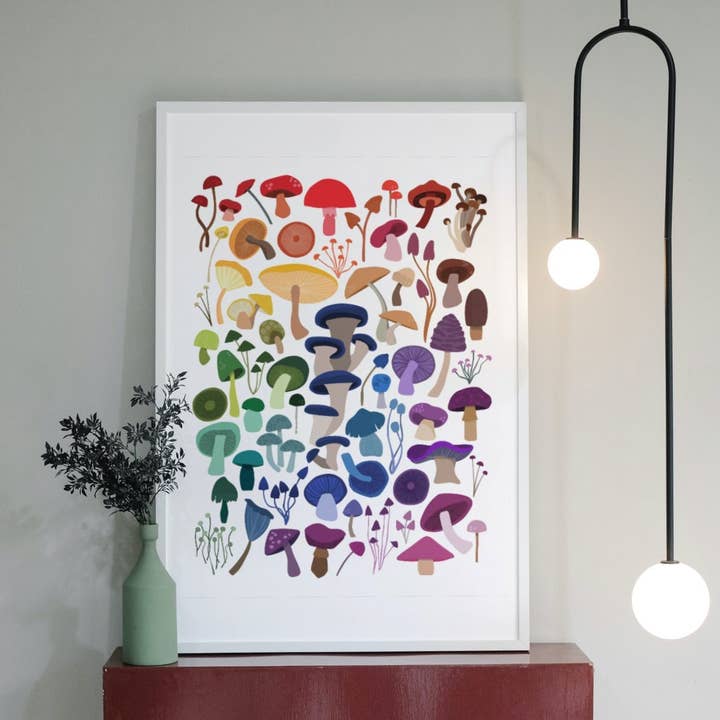 Joanne de Pace Design Studio - Wholesale Art Print - 'Rainbow Mushroom' Art Print3