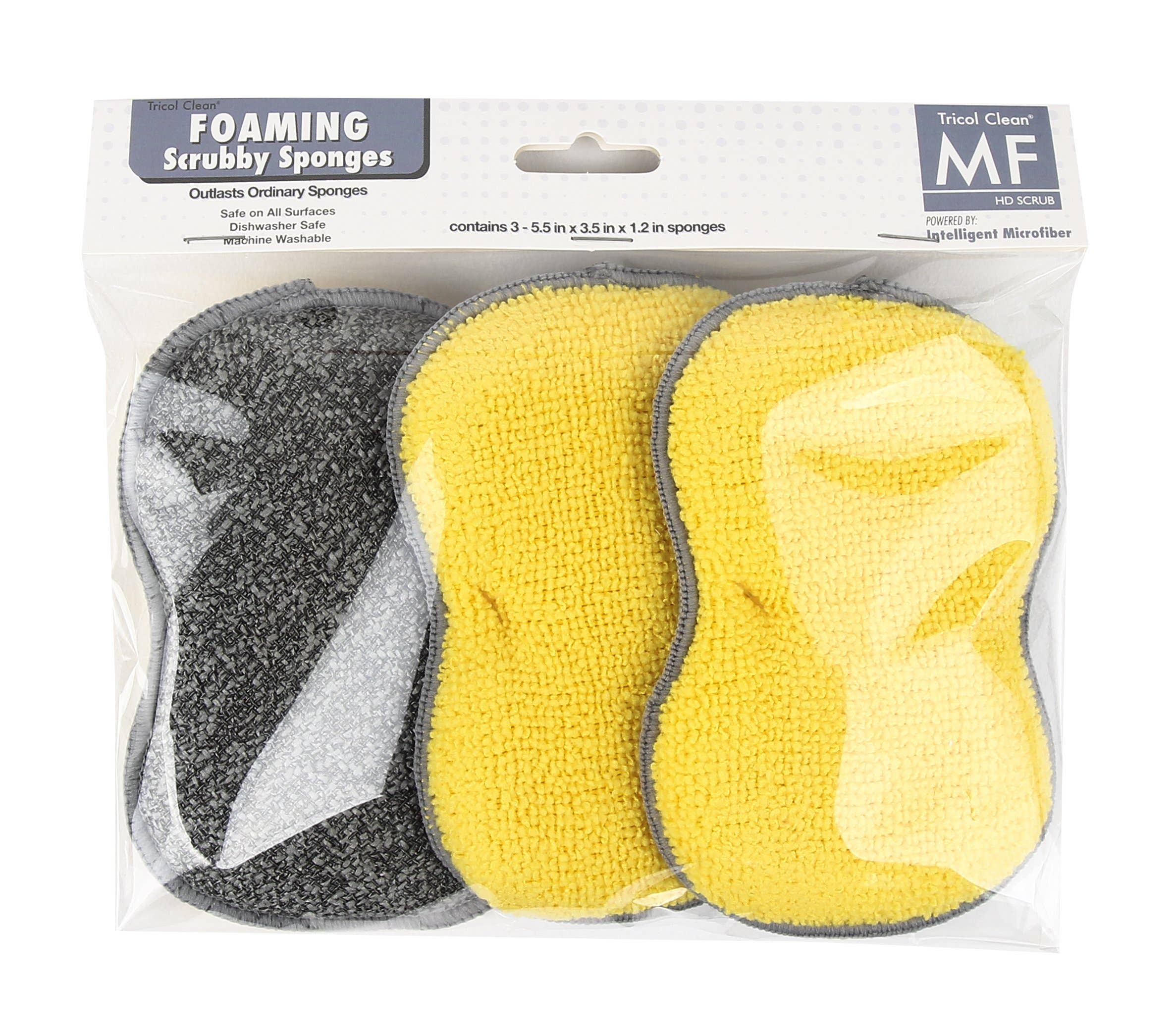 Everplush - Wholesale Cleaning Sponge - Microfiber Foaming Scrubby Sponges 3 Pack3